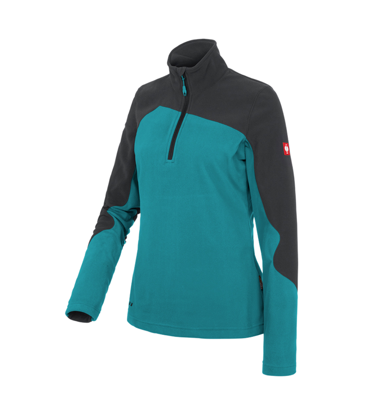 Bovenkleding: Fleece schipperstrui e.s.motion 2020, dames + oceaan/grafiet 2