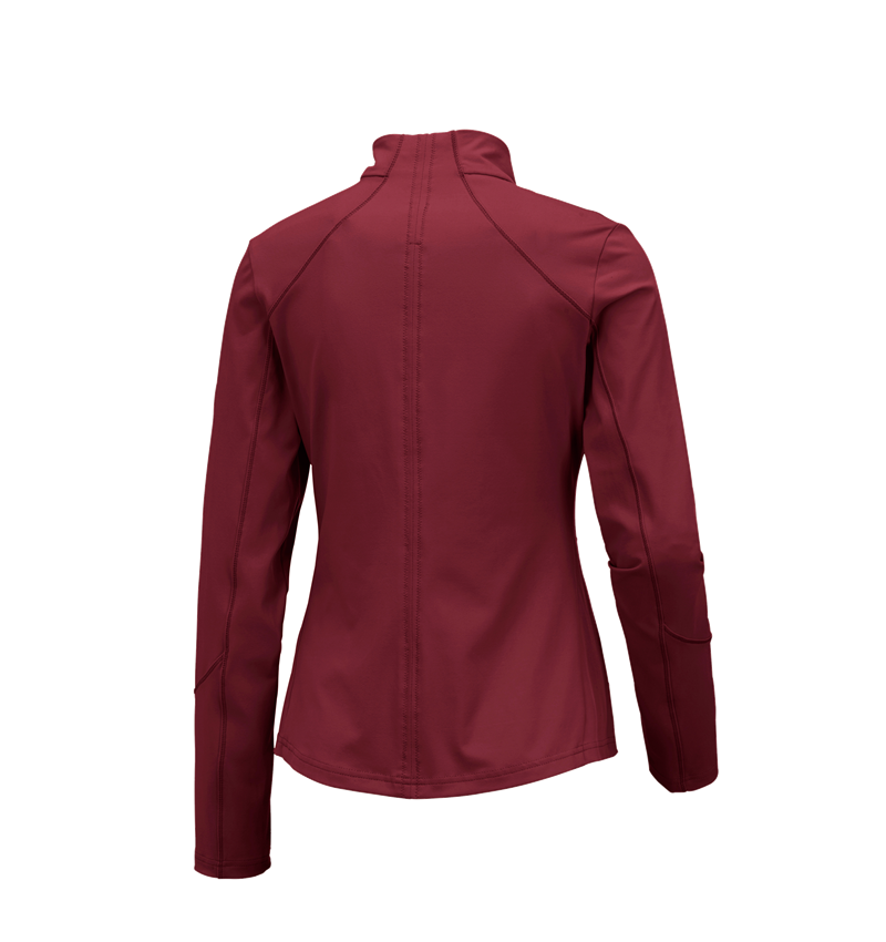 Werkjassen: e.s. Functioneel sweatjack solid, dames + robijn 2