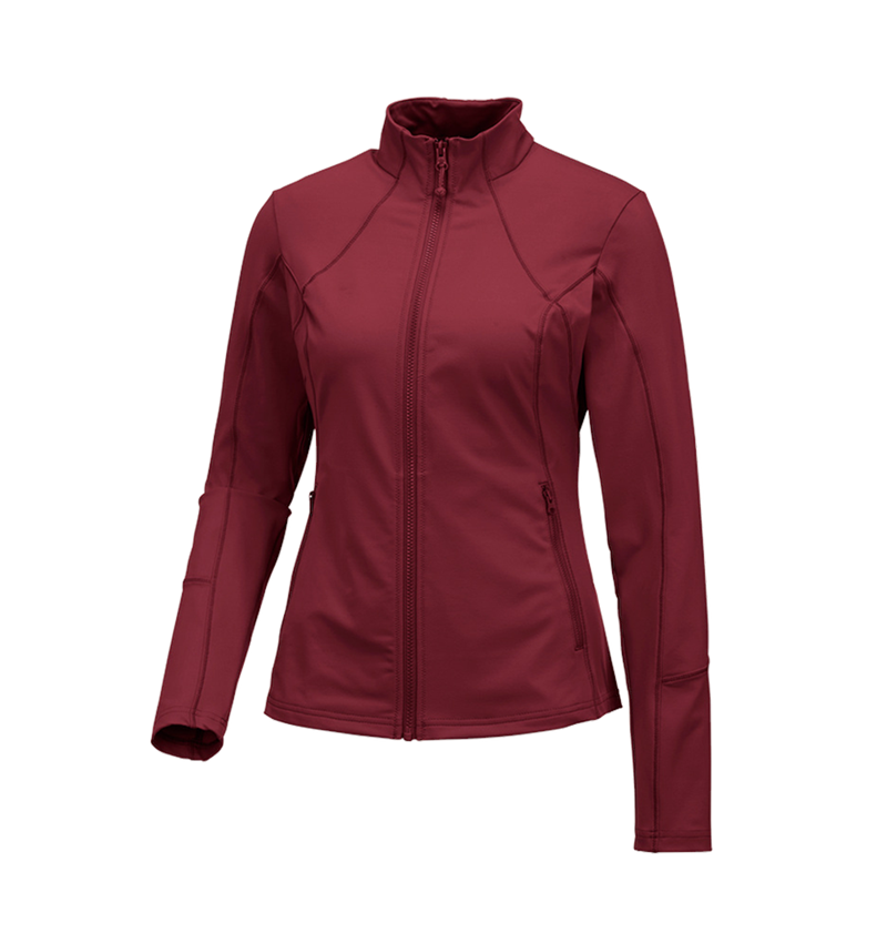Werkjassen: e.s. Functioneel sweatjack solid, dames + robijn 1