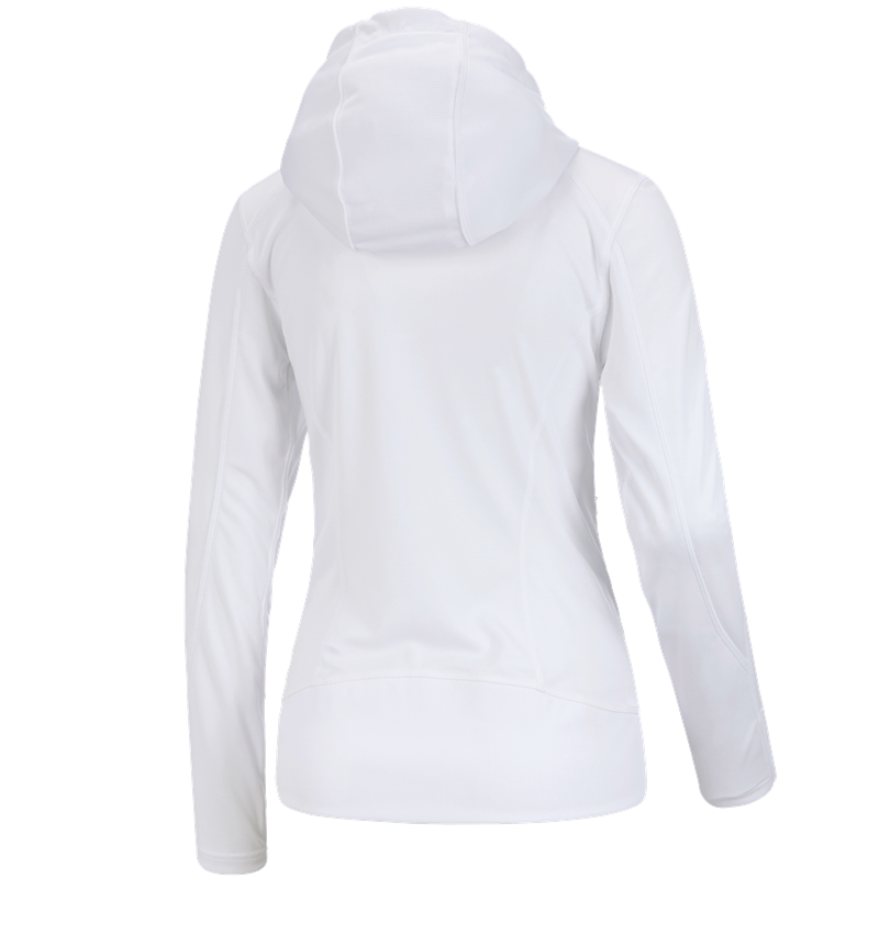 Werkjassen: e.s. Functioneel capuchonjack stripe, dames + wit 3
