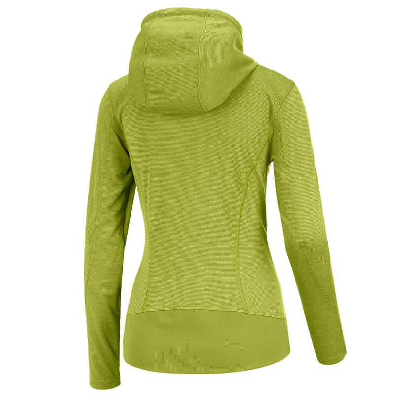 Werkjassen: e.s. Functioneel capuchonjack stripe, dames + meigroen 3