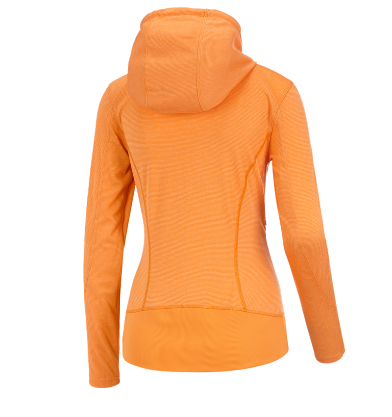 Werkjassen: e.s. Functioneel capuchonjack stripe, dames + licht oranje 1
