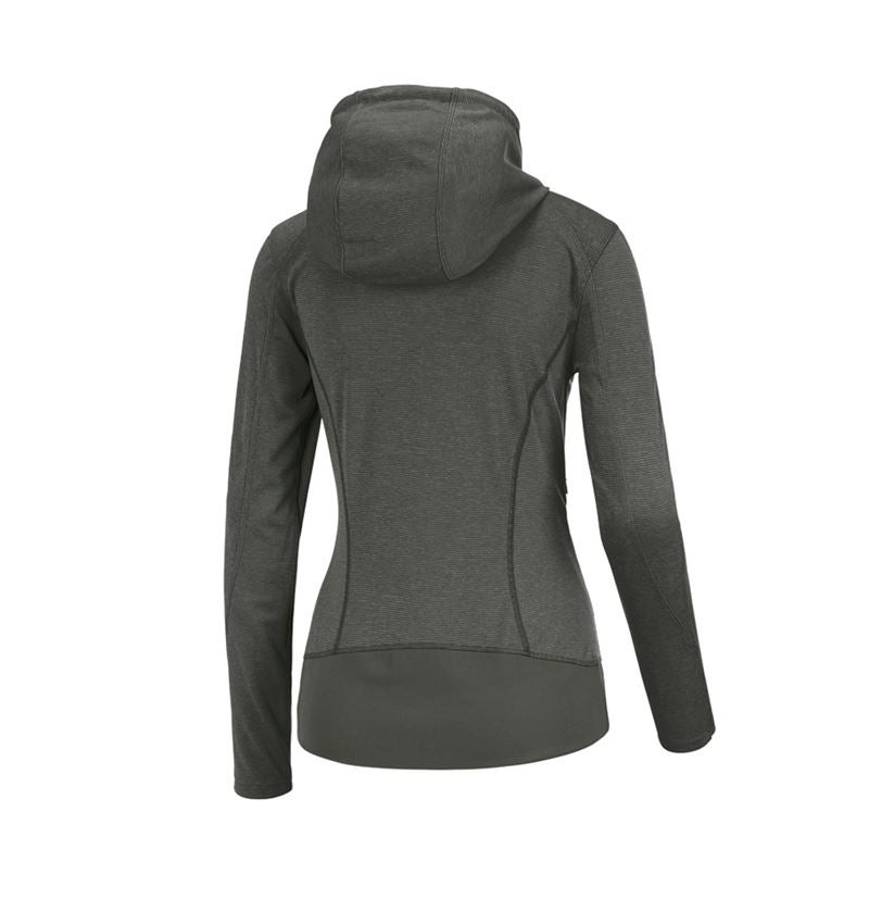 Werkjassen: e.s. Functioneel capuchonjack stripe, dames + tijm 4