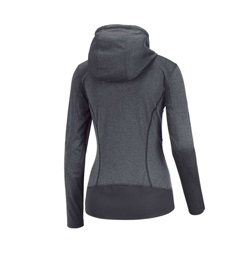Werkjassen: e.s. Functioneel capuchonjack stripe, dames + antraciet 3