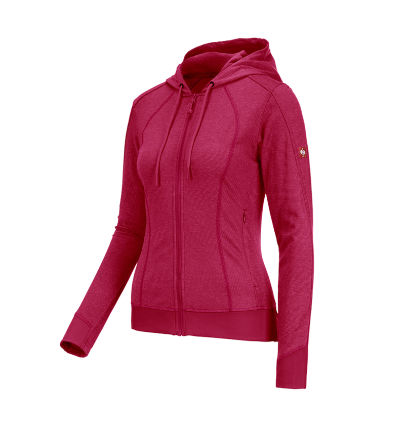 Werkjassen: e.s. Functioneel capuchonjack stripe, dames + bessen 2