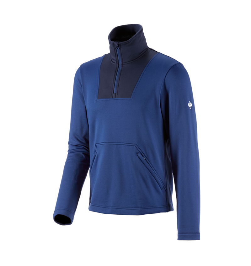 Bovenkleding: Funct.-Schipperstrui thermo stretch e.s.concrete + alkalisch blauw/diepblauw 3