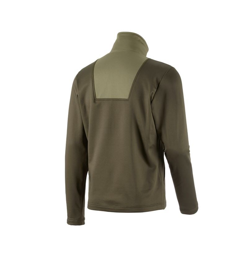 Bovenkleding: Funct.-Schipperstrui thermo stretch e.s.concrete + moddergroen/stipa-groen 3