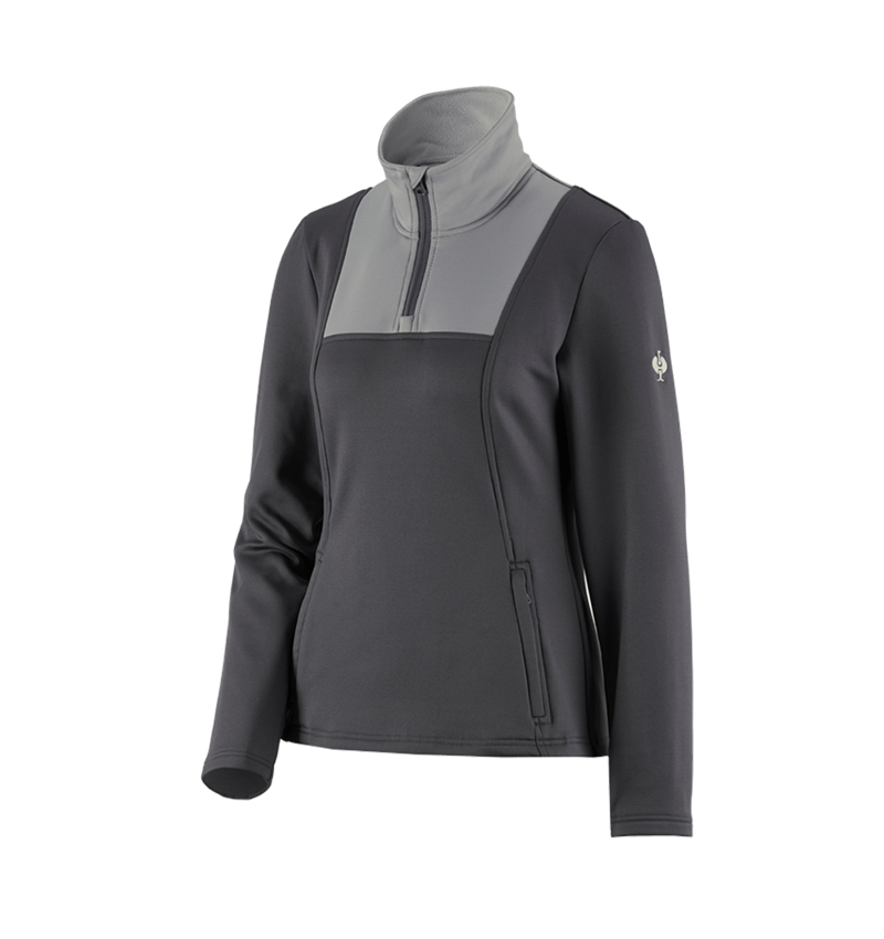 Bovenkleding: Schipperstrui thermo stretch e.s.concrete, dames + antraciet/parelgrijs 2