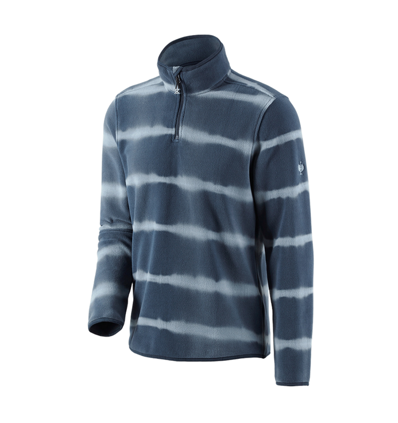 Onderwerpen: Fleece schipperstrui tie-dye e.s.motion ten + leisteenblauw/rookblauw 3