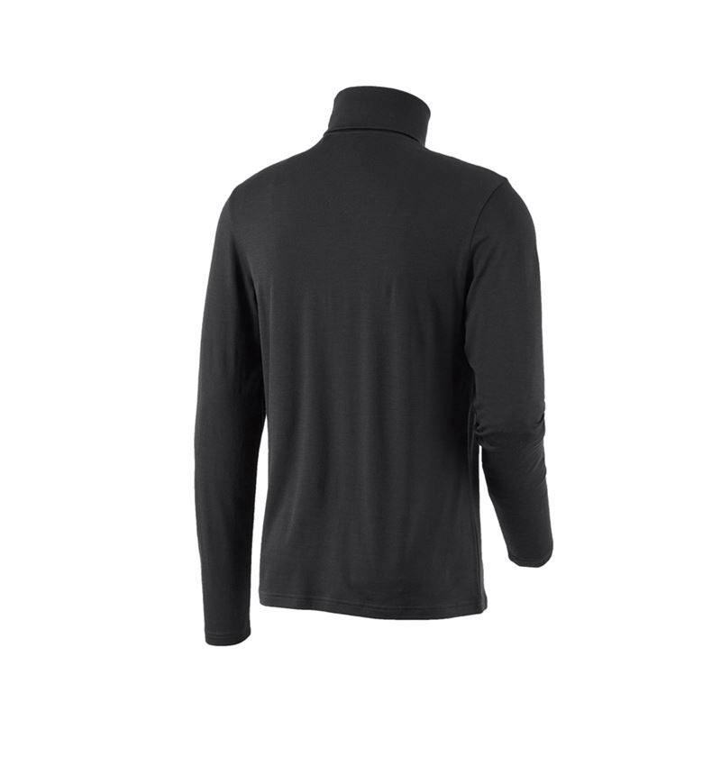 Onderwerpen: Shirt met col Merino e.s.trail + zwart/zuurgeel 3