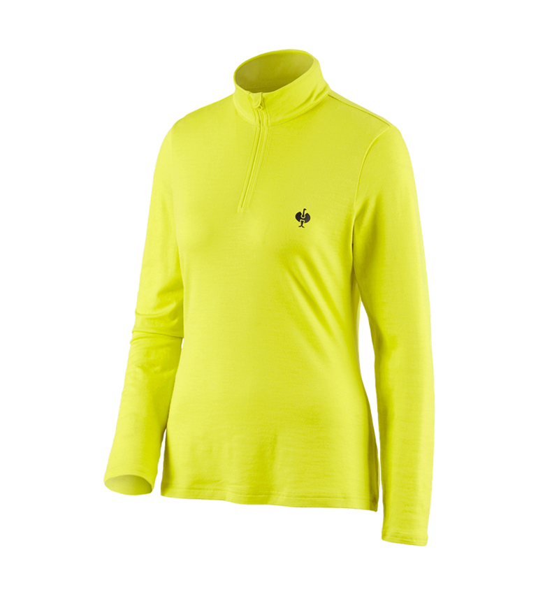 Bovenkleding: Schipperstrui Merino e.s.trail, dames + zuurgeel/zwart 2