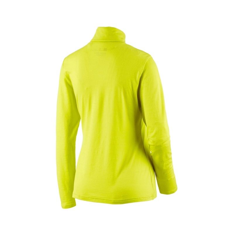 Bovenkleding: Shirt met col Merino e.s.trail, dames + zuurgeel/zwart 4
