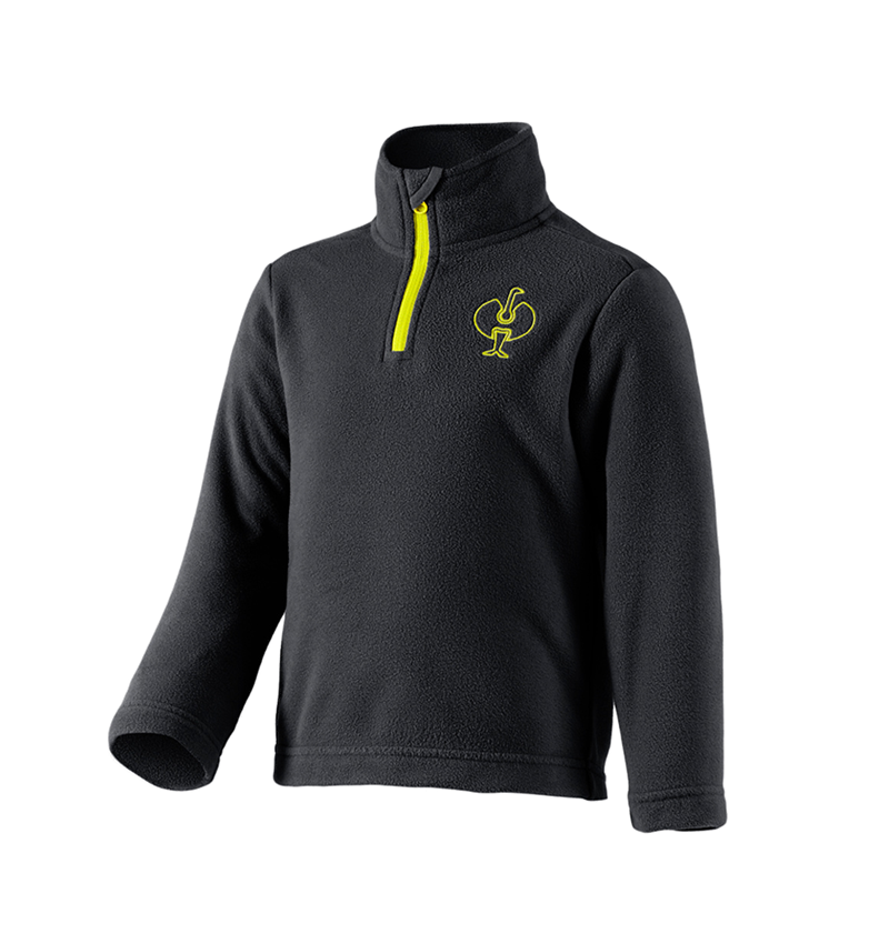 Bovenkleding: Fleece schipperstrui e.s.trail, kinderen + zwart/zuurgeel 2