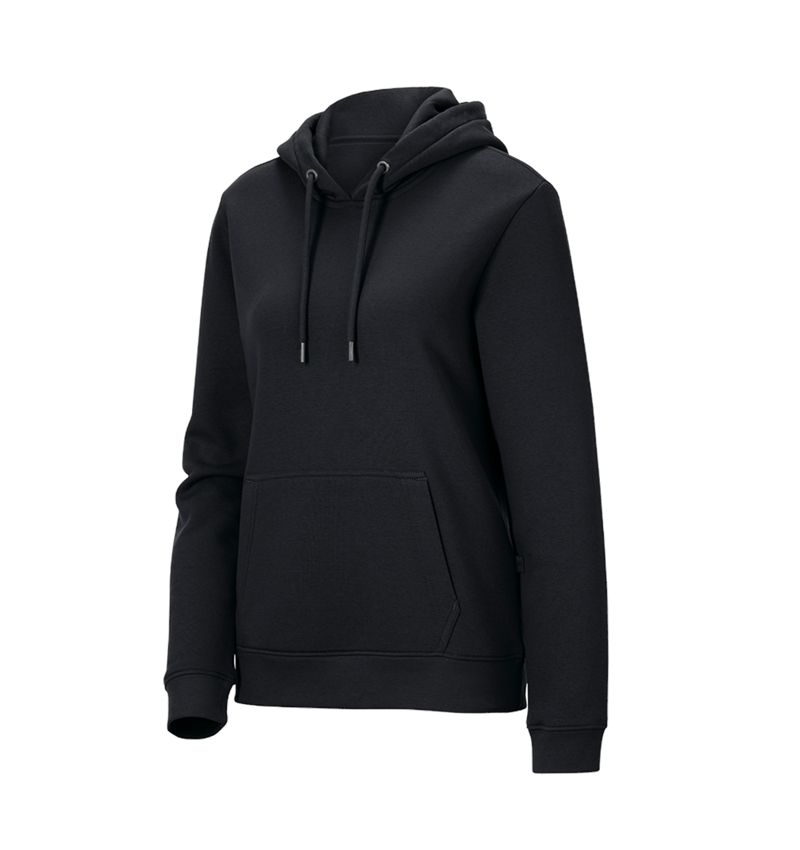 Bovenkleding: e.s. Hoody-Sweatshirt poly cotton, dames + zwart 2