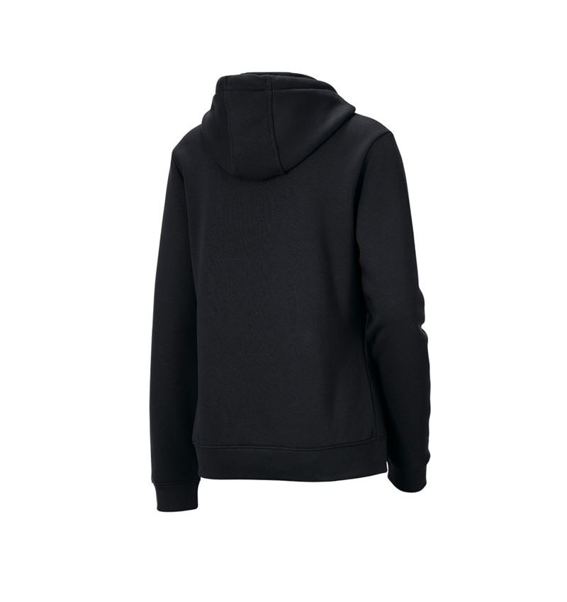 Bovenkleding: e.s. Hoody-Sweatshirt poly cotton, dames + zwart 3