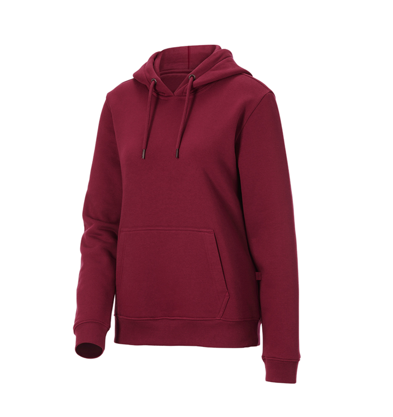 Bovenkleding: e.s. Hoody-Sweatshirt poly cotton, dames + bordeaux 4