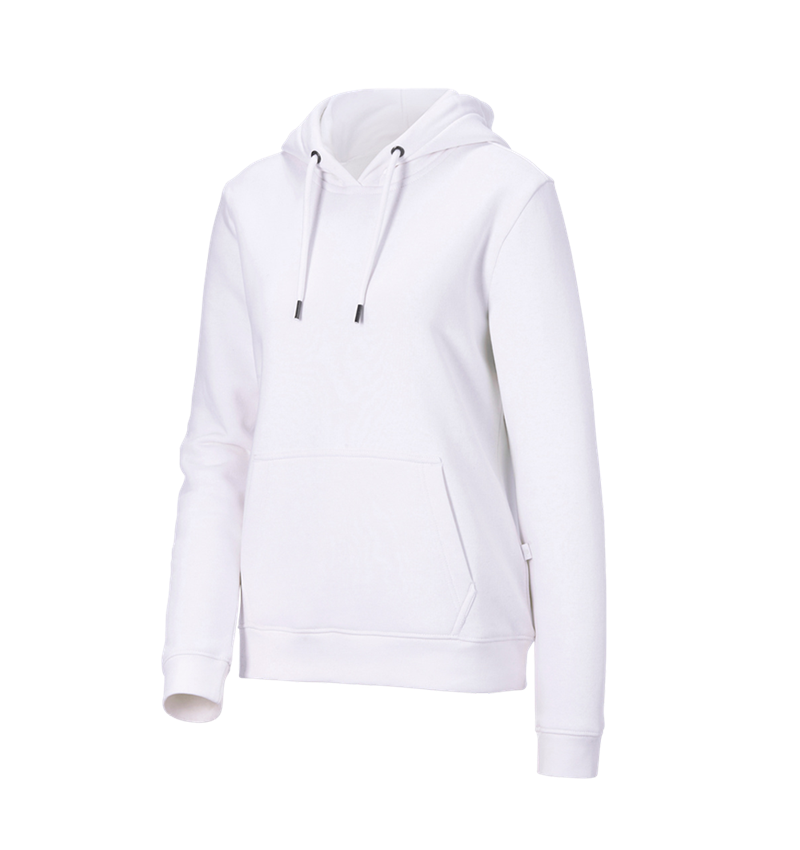 Bovenkleding: e.s. Hoody-Sweatshirt poly cotton, dames + wit 2