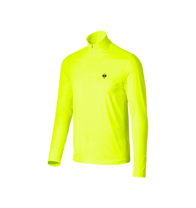 Bovenkleding: Visibility funct. longsleeve met rits UV e.s.trail + signaalgeel/zwart 4