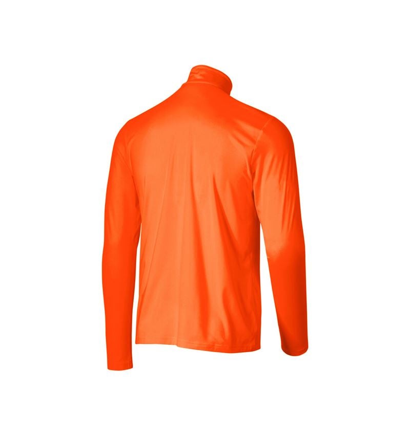Bovenkleding: Visibility funct. longsleeve met rits UV e.s.trail + signaaloranje/zwart 4