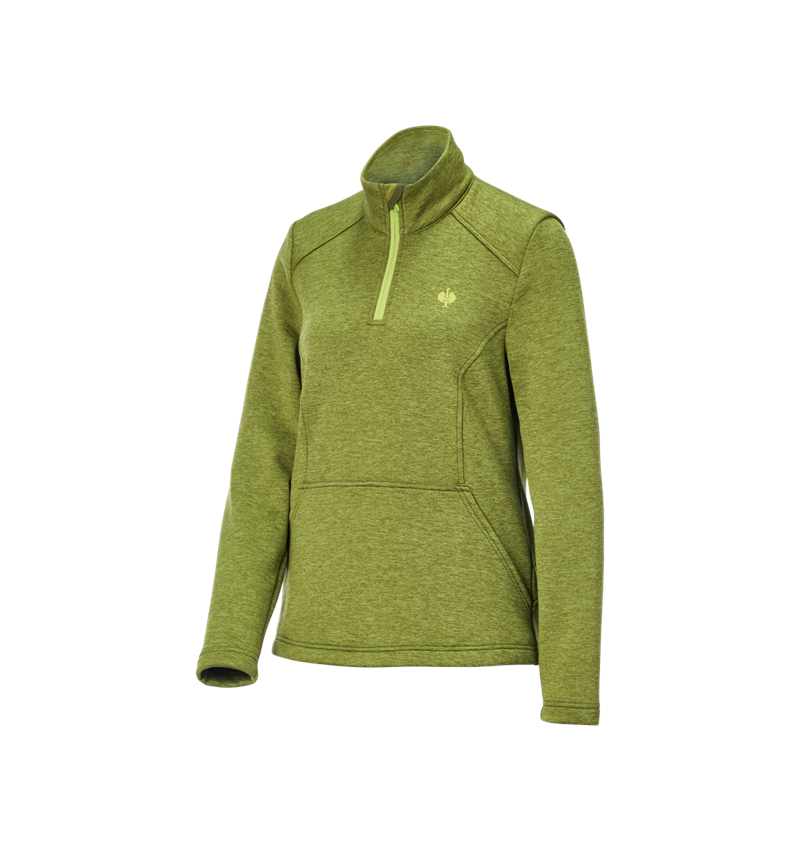 Bovenkleding: Schipperstrui thermo stretch e.s.trail, dames + jeneverbesgroen melange/limegroen 3