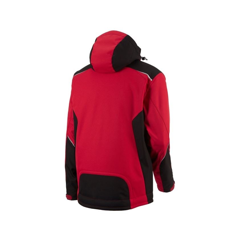 Werkjassen: Softshelljack e.s.motion + rood/zwart 3