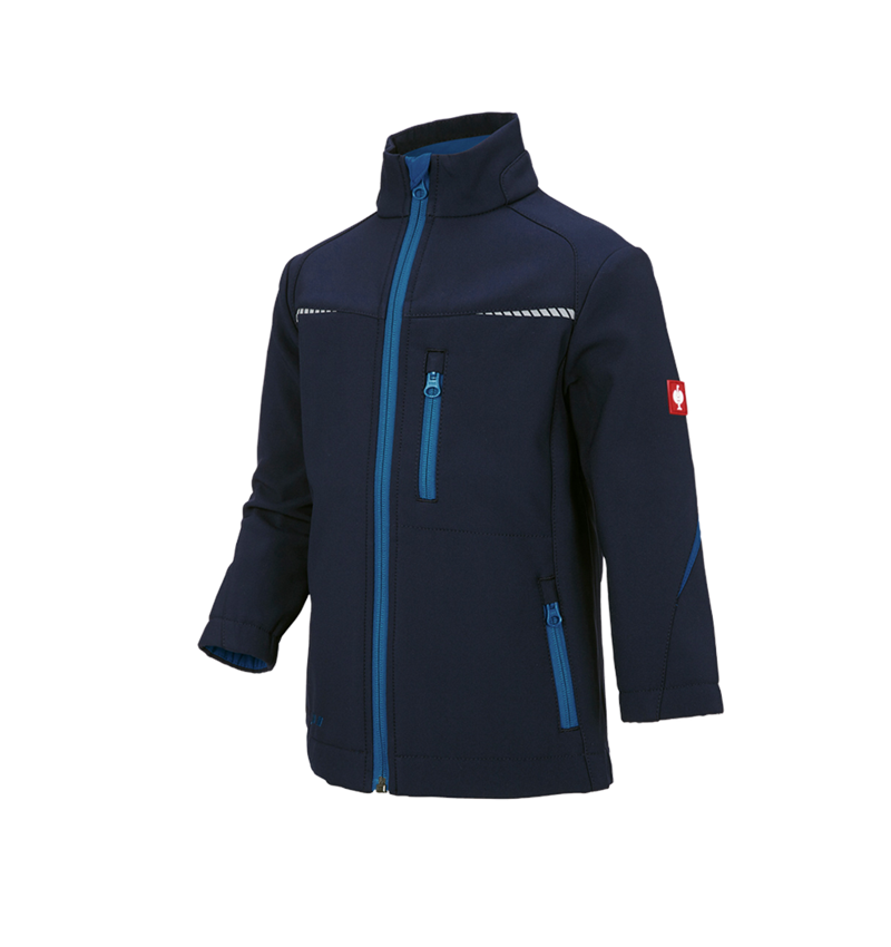 Jassen: Softshelljack e.s.motion 2020, kinderen + donkerblauw/atol 1