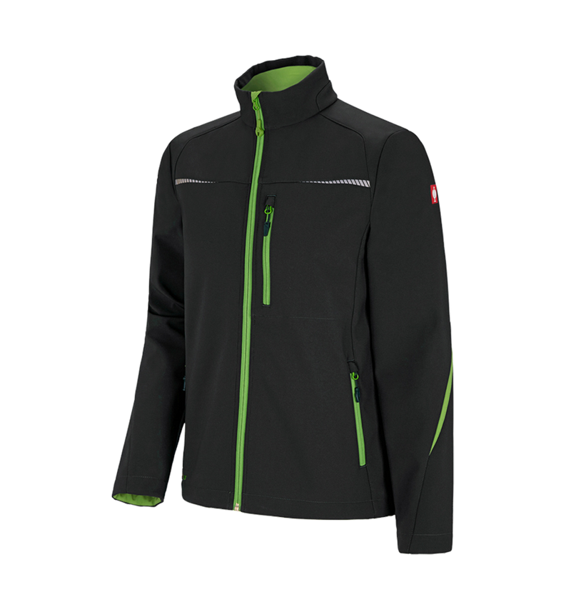 Werkjassen: Softshelljack e.s.motion 2020 + zwart/zeegroen 5
