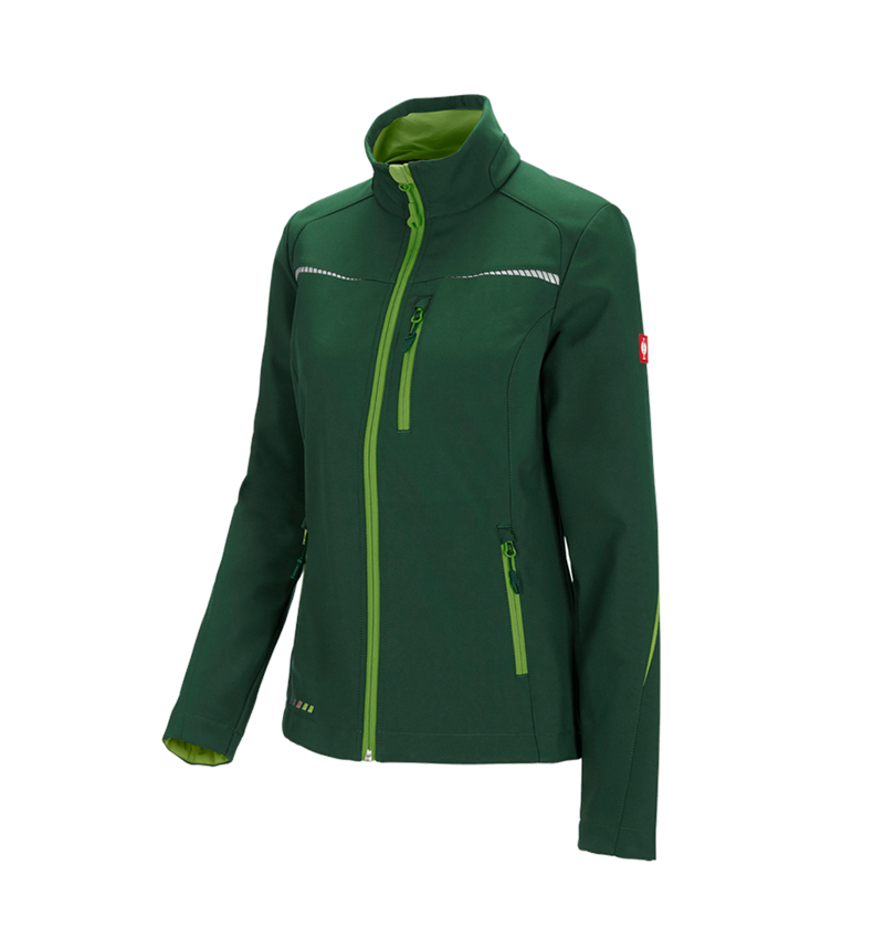 Werkjassen: Softshelljack e.s.motion 2020, dames + groen/zeegroen 2