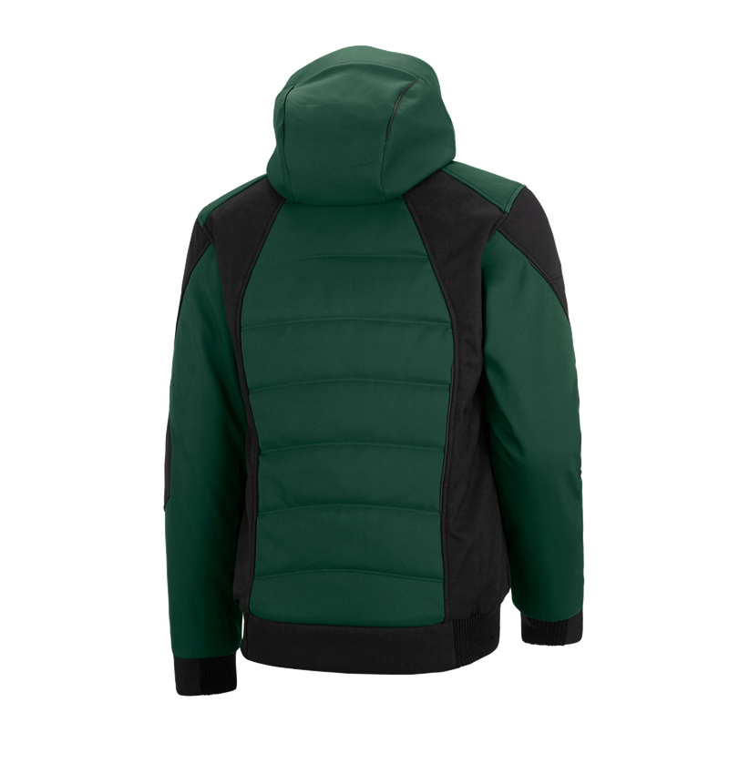 Werkjassen: Winter softshelljack e.s.vision + groen/zwart 3