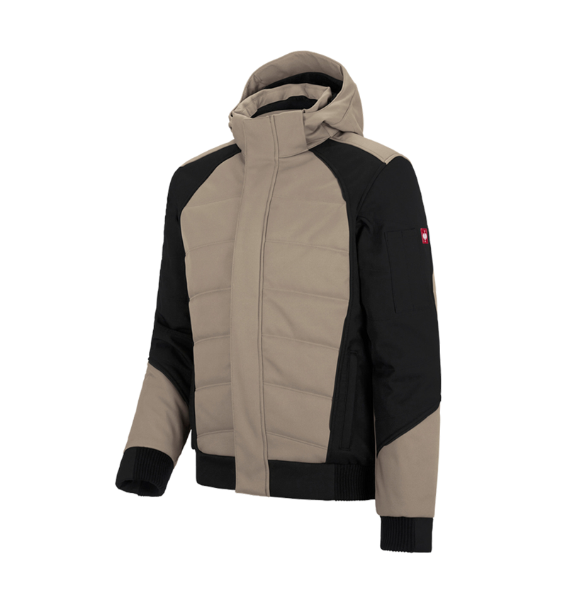 Werkjassen: Winter softshelljack e.s.vision + leem/zwart 2