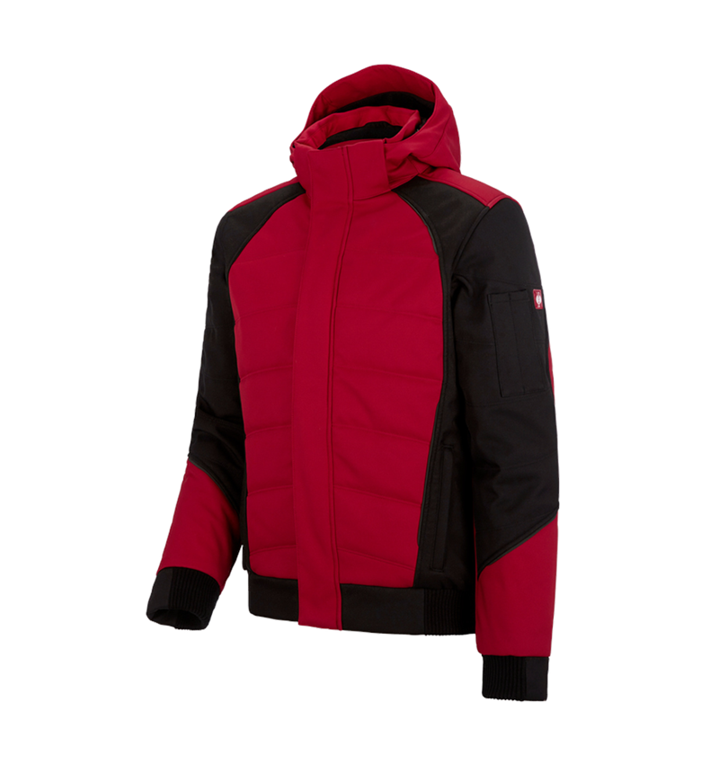 Werkjassen: Winter softshelljack e.s.vision + rood/zwart 2