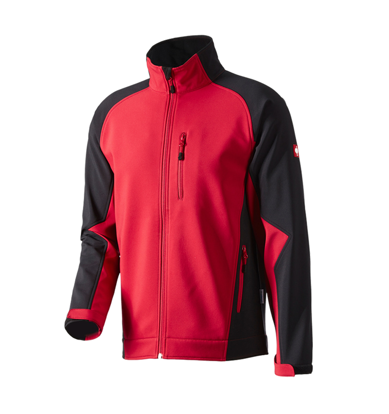 Werkjassen: Softshelljack dryplexx® softlight + rood/zwart 1