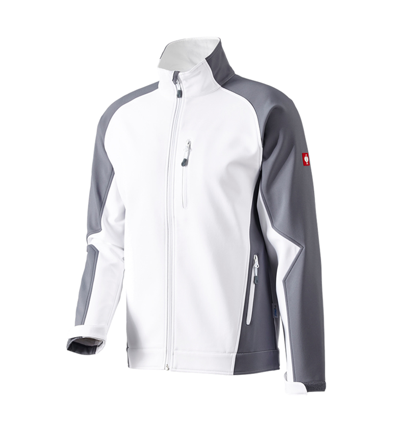 Werkjassen: Softshelljack dryplexx® softlight + wit/grijs 2