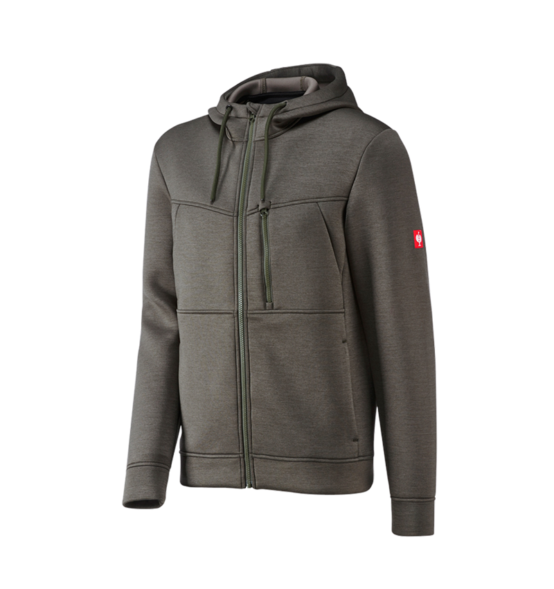 Werkjassen: Capuchonjack climafoam e.s.dynashield + tijm melange 2