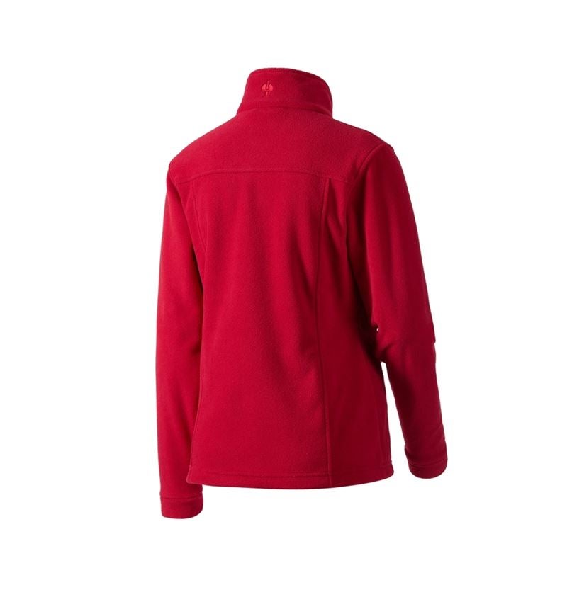 Werkjassen: Dames Fleecejack e.s.classic + rood 1