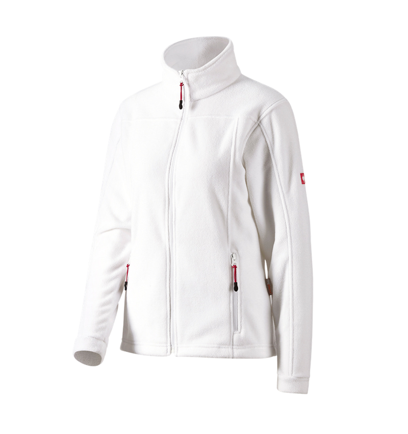 Werkjassen: Dames Fleecejack e.s.classic + wit