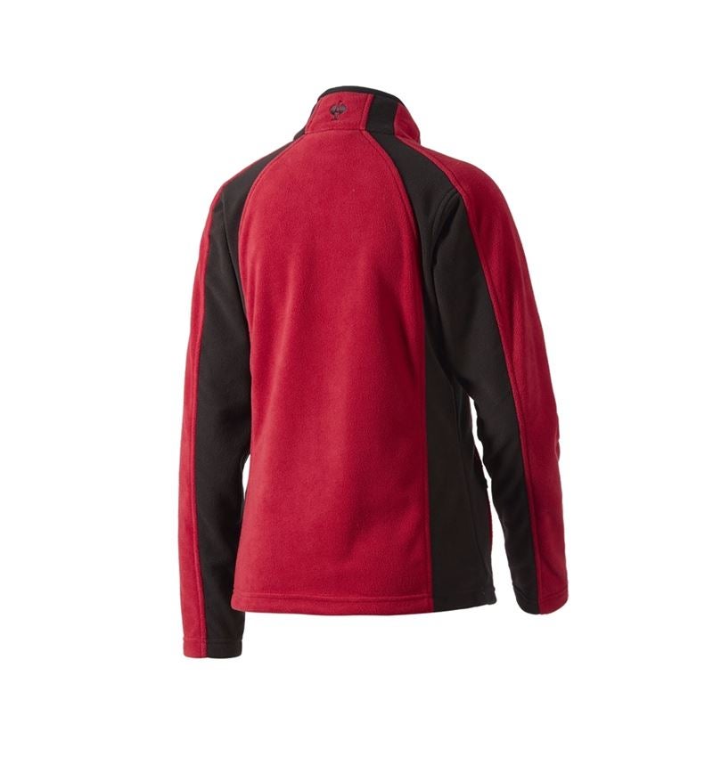 Werkjassen: Dames Microfleece jack dryplexx® micro + rood/zwart 3