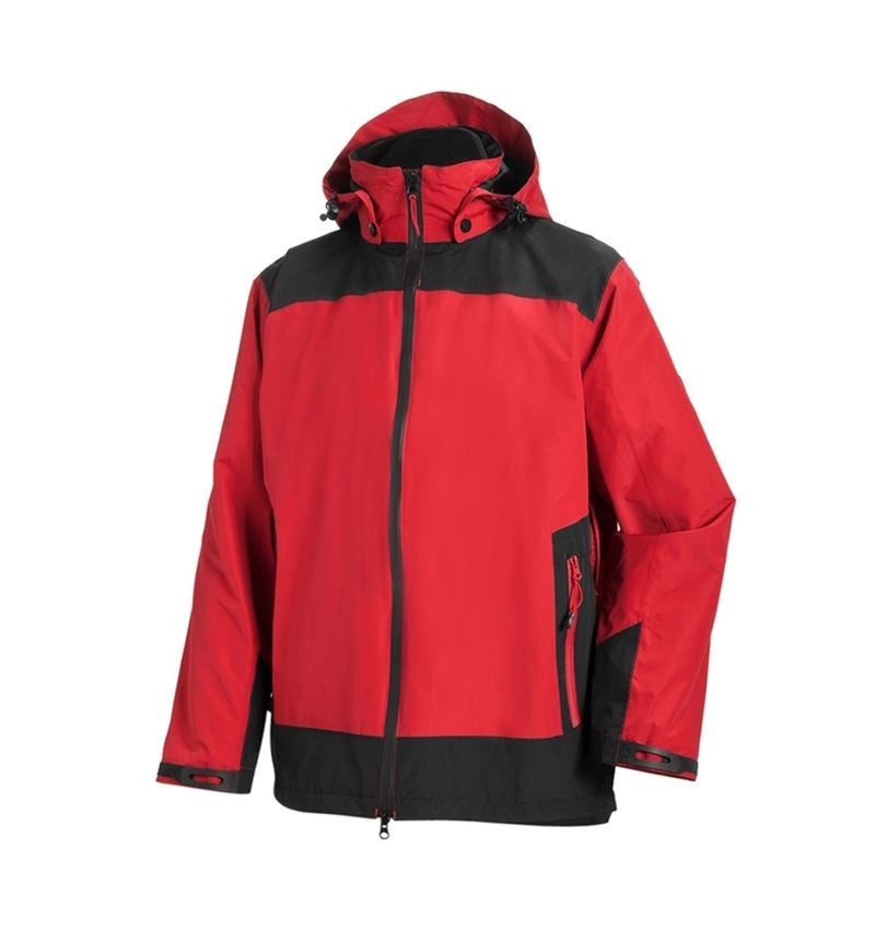 Werkjassen: e.s. 3 in 1 functionele jack, heren + rood/zwart 2