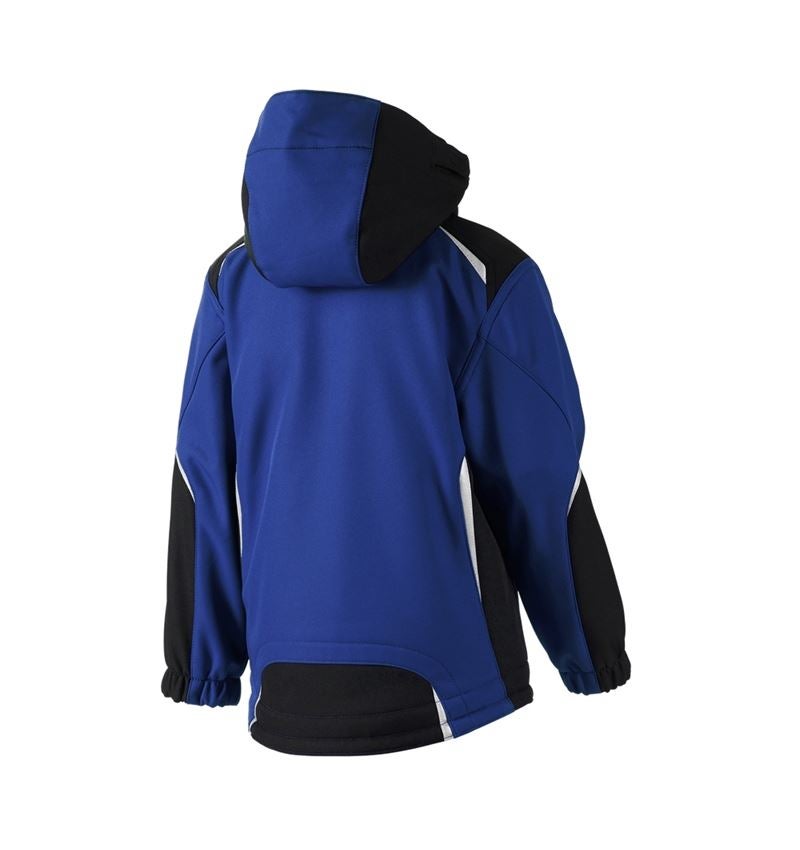 Jassen: Kinder-softshelljack e.s.motion + korenblauw/zwart 4