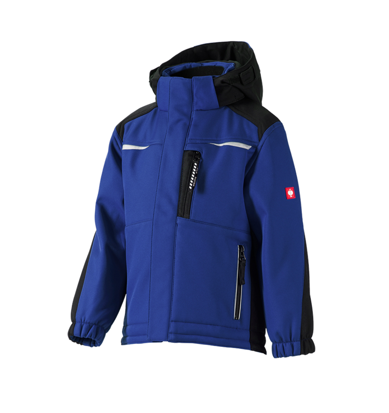 Jassen: Kinder-softshelljack e.s.motion + korenblauw/zwart 3