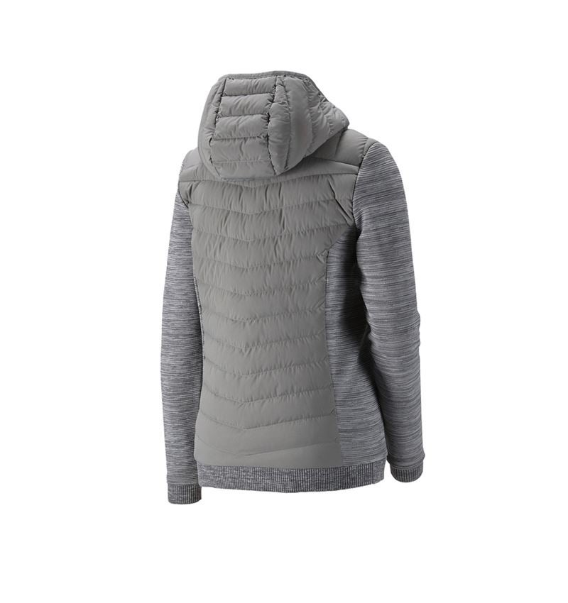 Werkjassen: Hybrid gebreid capuchonjack e.s.motion ten, dames + graniet melange 2