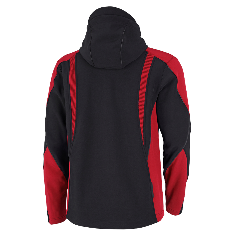 Werkjassen: Softshelljack e.s.vision + zwart/rood 3