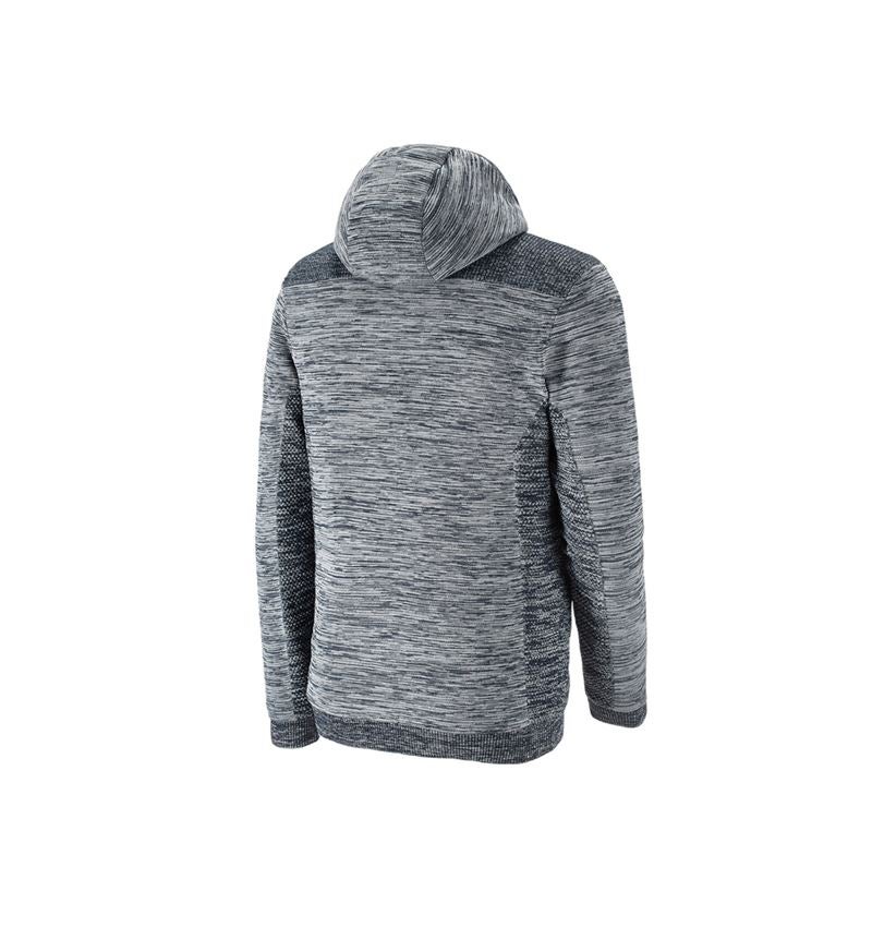 Werkjassen: Windbreaker gebreid capuchonjack e.s.motion ten + leisteenblauw melange 3