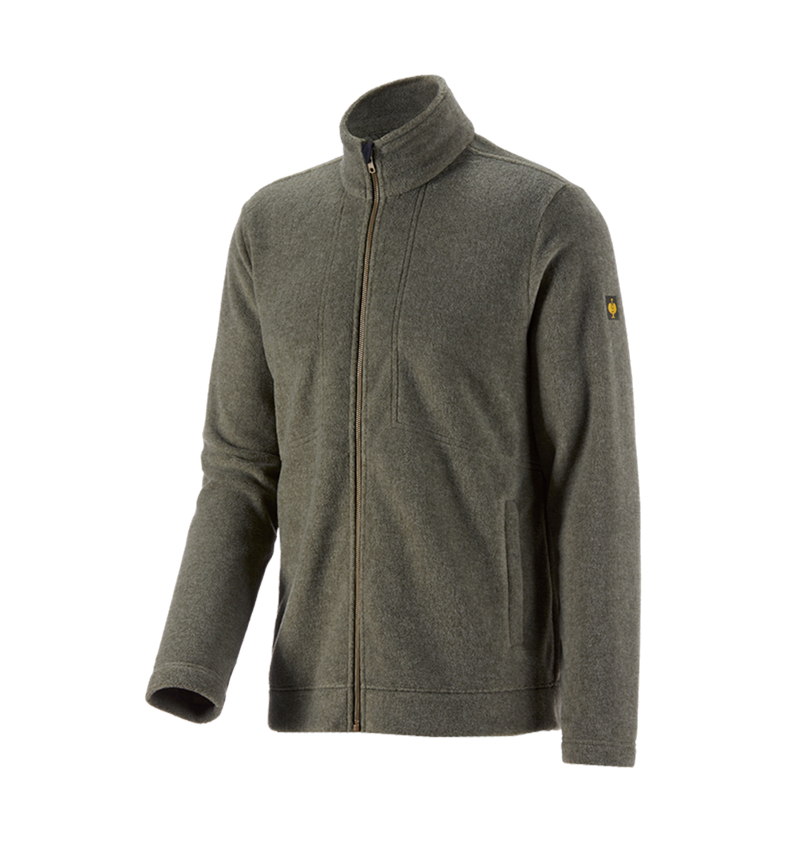Werkjassen: Fleecejack e.s.vintage + camouflagegroen melange 2