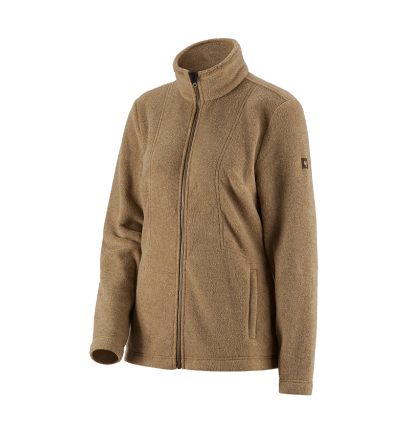 Werkjassen: Fleecejack e.s.vintage, dames + sepia melange 2