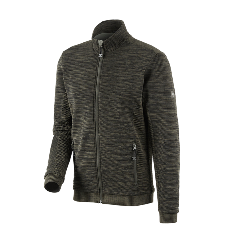 Werkjassen: Gebreid jack e.s.motion ten + camouflagegroen 3