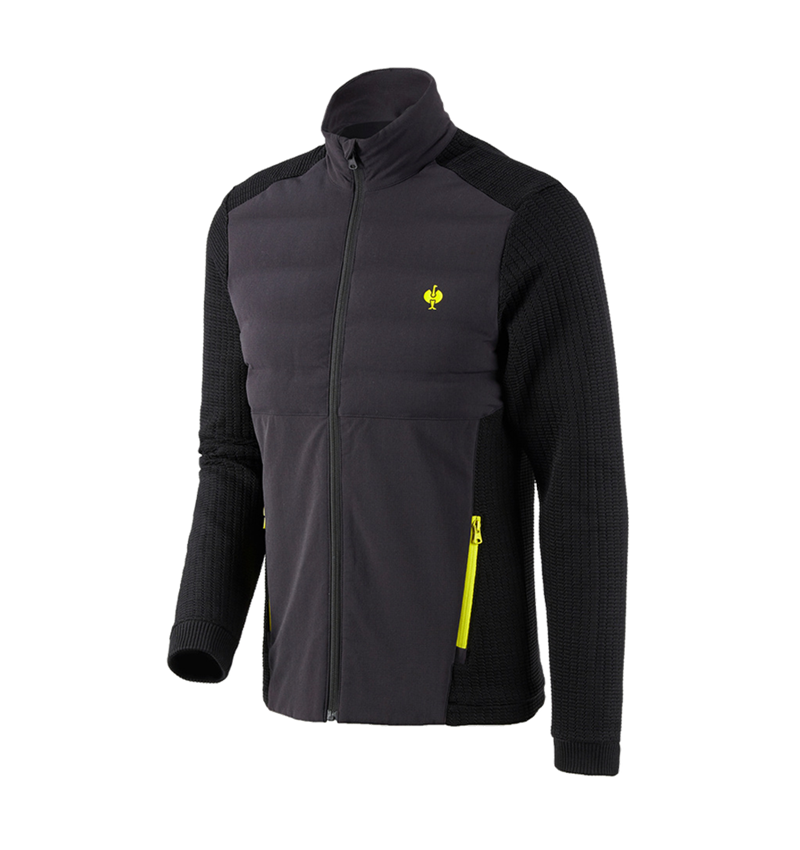 Werkjassen: Hybride gebreid jack e.s.trail + zwart/zuurgeel 3