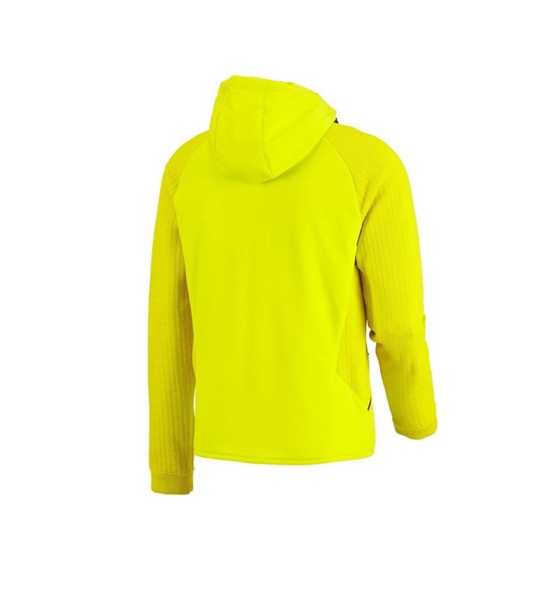 Werkjassen: Hybride gebreide jack met capuchon e.s.trail + zuurgeel/zwart 4
