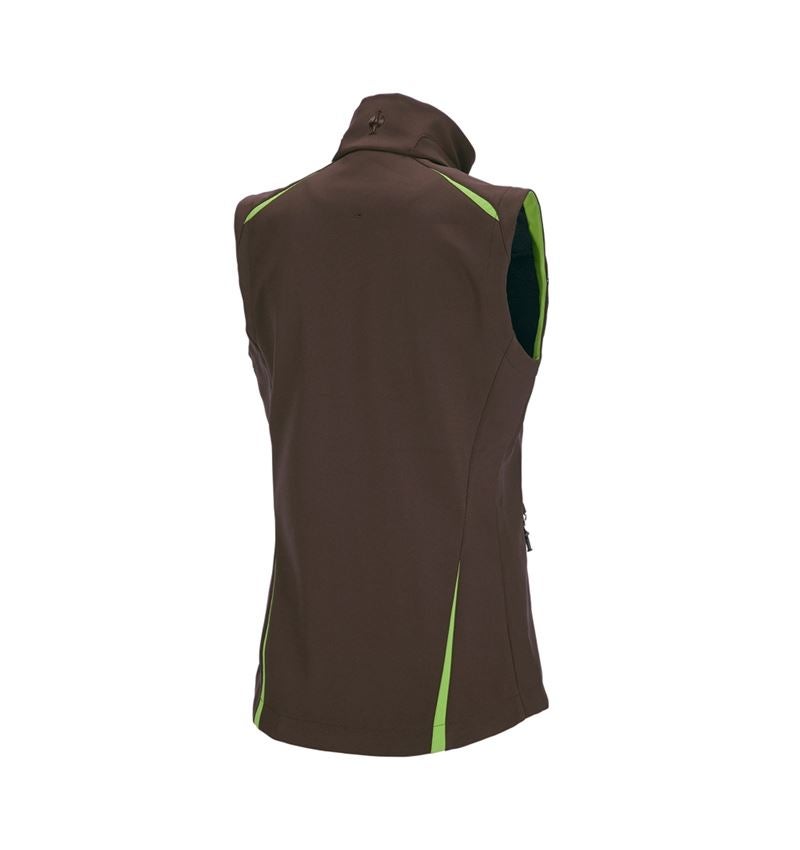 Werkvesten: Softshell-bodywarmer e.s.motion 2020, dames + kastanje/zeegroen 3