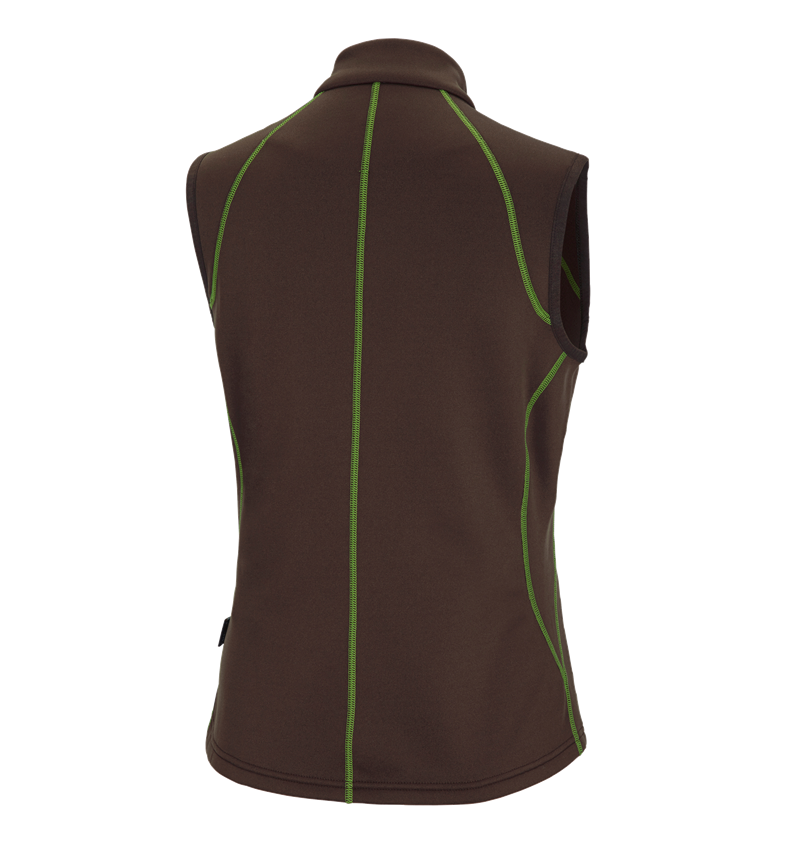 Werkvesten: Bodywarmer thermo stretch e.s.motion 2020, dames + kastanje/zeegroen 3